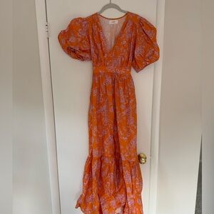 Short Sleeve Orange and Pink Medium Xirena Dress Worn Once.